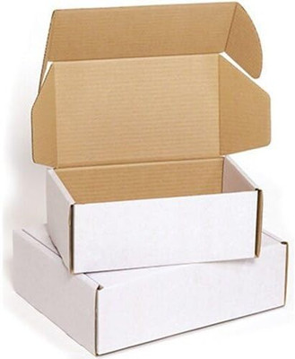YNK Corrugated Cardboard Packaging Box(Pack of 25 White)