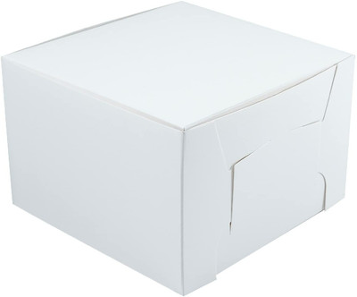 MM WILL CARE Cake Box Cardboard MM WILL CARE WHITE CAKE BOX SIZE :- 10X10X5 INCH (PACK OF 10) Packaging Box(Pack of 10 White)
