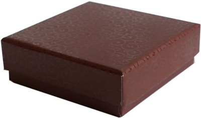 GROWNEX PVT. LTD. Top Bottom Hardboard Box Cardboard Chocolate Sweets 4 Cavity Storage Box Square Empty Lid Closure Packaging Box(Pack of 10 Brown)