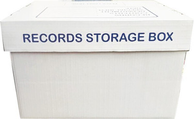 Add-It Printers Heavy Duty Double Wall Carton Craft Paper RECORDS STORAGE BOX (PACK OF 8) Packaging Box(Pack of 8 White)