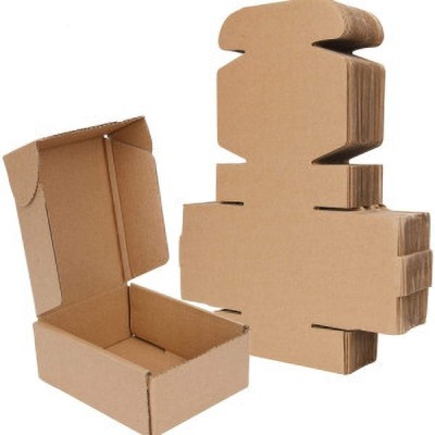 K K Industrial Self-Locking Box Craft Paper 3Ply self locking corrugated box size:-5x5x2inch Packaging Box(Pack of 25 Brown)