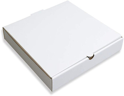 JIA INDUSTRIES Pizza Box Cardboard, Craft Paper, Paper Paperboard Box Disposable Take Out Containers to Go Box for size :-7x7x1.5inch Packaging Box(Pack of 50 White)