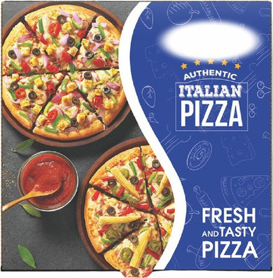 KHAANA PACKAGING Pizza Box Cardboard Pizza Packaging Box 9 inch, Size -8.75X8.75X1.5'' inch, Pizza Packaging Box(Pack of 50 Multicolor)