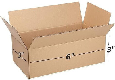 POWERLON Corrugated Cardboard 3 Ply Strong 6 x 3 x 3 Inches Carton Boxes Packaging Box(Pack of 10 Brown)