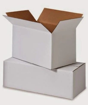 Kartik print and packers Corrugated Craft Paper Packaging Box(Pack of 25 Brown, White)