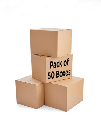 UMAI Corrugated Cardboard Packaging Box(Pack of 50 Brown)