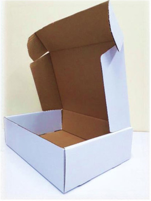 MALANI STORES Self-Locking Box Cardboard 3Ply White Corrugated Cardboard Box Mailers for Small Business, Mailer Box Packaging Box(Pack of 50 White)