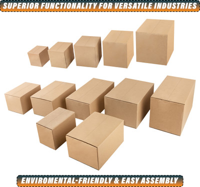 HOMESTIC Corrugated Cardboard Packaging Box(Pack of 10 Brown)