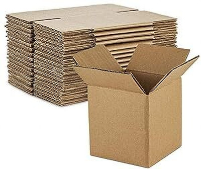 JIA INDUSTRIES Corrugated Cardboard, Craft Paper, Paper Square Box Packaging Material, 5x5x5 Inch Packaging Box(Pack of 50 Brown)