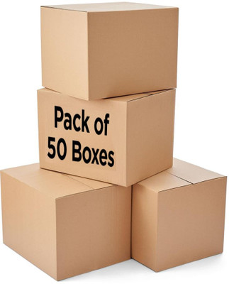 KUBER INDUSTRIES Corrugated Cardboard Packaging Box(Pack of 50 Brown)