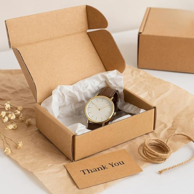 SecureShip Corrugated Cardboard Packaging Box(Pack of 10 Brown)