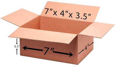 CANS AND HOPE Corrugated Cardboard Blueprint Premium Eco-friendly 3 Ply Corrugated Packing Box, 7X4X3.5 Inches Packaging Box(Pack of 20 Brown)