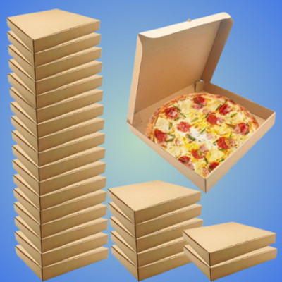 Pacific Designs Pizza Box Cardboard Packaging Box(Pack of 25 Brown)
