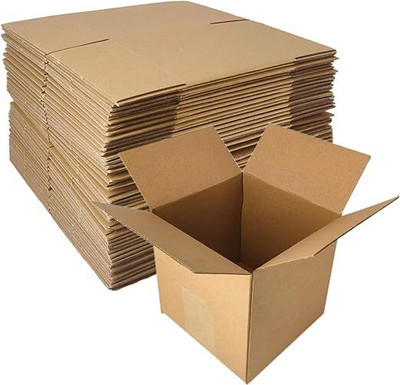 SecureShip Corrugated Cardboard 3 Ply Strong 5 x 5 x 5 Inches Carton Boxes Packaging Box(Pack of 100 Brown)