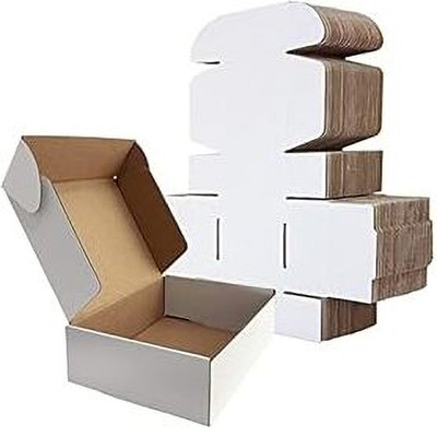 MM WILL CARE Self-Locking Box Cardboard, Craft Paper, Paper 3 Ply Self Locking/Auto Lock Corrugated Packaging Boxes Size: 2.5x2x1.5 Inch Packaging Box(Pack of 50 White)