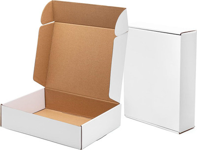 MM WILL CARE Self-Locking Box Cardboard Packaging Box(Pack of 25 White)