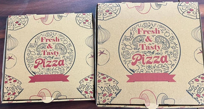 KHAANA PACKAGING Pizza Box Cardboard 7 inch pizza box Packaging Box(Pack of 25 Brown)