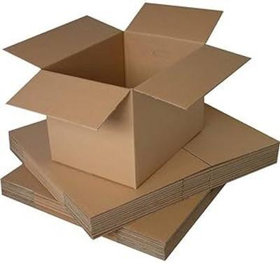 MILLBOX Corrugated Cardboard Packaging Box(Pack of 50 Brown)