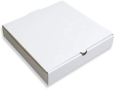 MALANI STORES Pizza Box Craft Paper 3 PLY CORRUGATED PIZZA WHITE BOX, 12X12X1.5 INCH PACK OF 100 Packaging Box(Pack of 100 White)