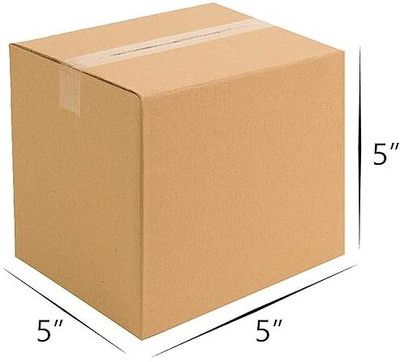 JIA INDUSTRIES Corrugated Cardboard, Craft Paper, Paper Square Box Packaging Material, 5x5x5 Inch Packaging Box(Pack of 25 Brown)