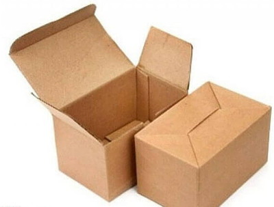 Kartik print and packers Corrugated Craft Paper Packaging Box(Pack of 100 Brown)