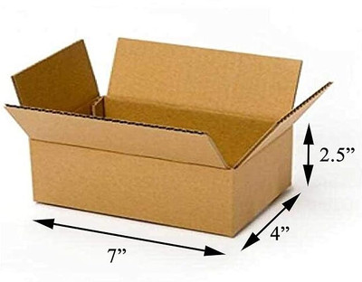 Grow Packing Solution Corrugated Cardboard, Craft Paper, Paper Packaging Box(Pack of 25 Brown)
