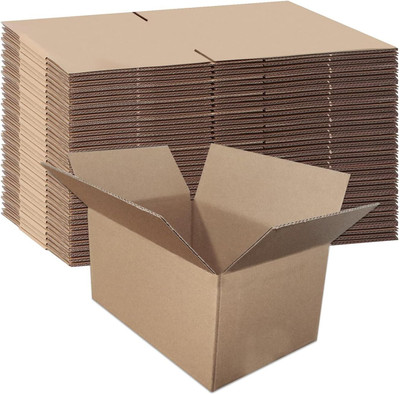 MILLBOX Corrugated Craft Paper Shipping, Packaging, Ecommerce packaging Packaging Box(Pack of 50 Brown)