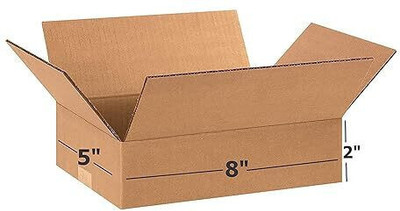 SecureShip Corrugated Cardboard 3 Ply 8 x 5 x 2 Inches Corrugated Packing Box for Secure Shipping Packaging Box(Pack of 100 Brown)