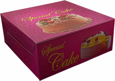 KONFIZ Cake Box Paper for 3 pound Cake-12x12x5 inch size-(10 box pack) Packaging Box(Pack of 10 Multicolor)