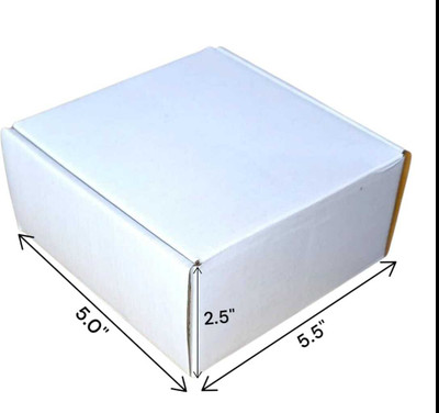 UNICRO Self-Locking Box Craft Paper Designed for Decorative, Gift Items, Cellphones Accessories Packaging Box(Pack of 25 White)