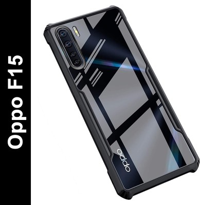 BOZTI Back Cover for Oppo F15(Transparent, Black, Shock Proof, Pack of: 1)