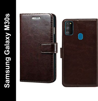 Spicesun Flip Cover for Samsung Galaxy M30s(Brown, Shock Proof, Pack of: 1)