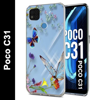 Case Club Back Cover for poco c31(Blue, Grip Case, Silicon, Pack of: 1)