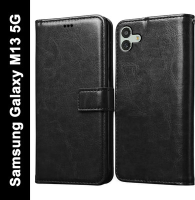 Casotec Flip Cover for Samsung Galaxy M13 5G(Black, Pack of: 1)