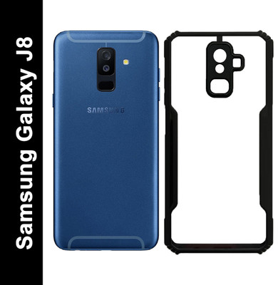 Carrywrap Back Cover for Samsung Galaxy J8, Samsung Galaxy A6 Plus(Black, Transparent, Grip Case, Pack of: 1)