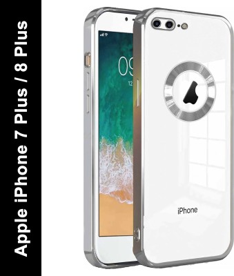 gettechgo Back Cover for Apple iPhone 7 Plus, Apple iPhone 8 Plus(Silver, Electroplated, Pack of: 1)