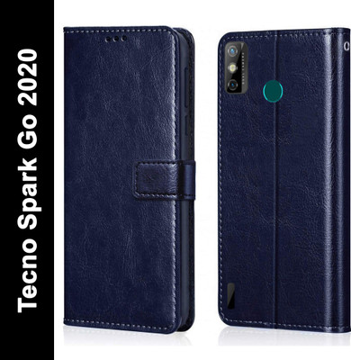 FLIP COVER MELA Back Cover for Tecno Spark Go 2020(Blue, Dual Protection, Pack of: 1)
