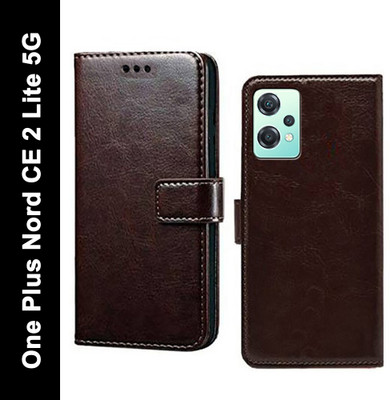 Mashgul Flip Cover for OnePlus Nord CE 2 Lite 5G(Brown, Shock Proof, Pack of: 1)
