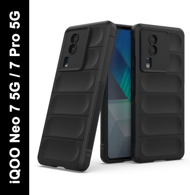 Zapcase Back Cover for iQOO Neo 7 5G, iQOO Neo 7 Pro(Black, 3D Case, Silicon, Pack of: 1)