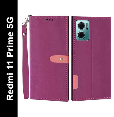 Wynhard Flip Cover for Redmi 11 Prime 5G(Pink, Grip Case, Pack of: 1)