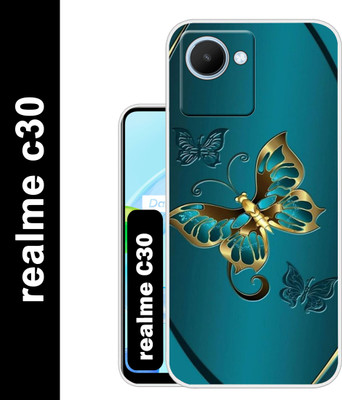 Case Club Back Cover for realme c30(Blue, Grip Case, Silicon, Pack of: 1)