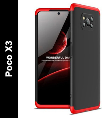 SAPCASE Front & Back Case for Poco X3(Red, Dual Protection, Pack of: 1)