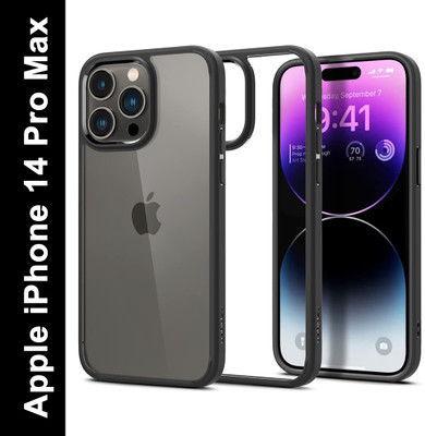 Spigen Ultra Hybrid Back Cover for Apple iPhone 14 Pro Max(Black, Shock Proof, Pack of: 1)