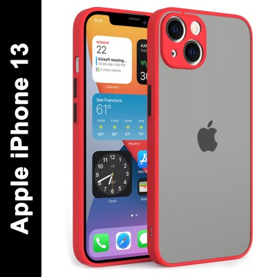 RUNICHA Back Cover for Apple IPhone 13(Red, Camera Bump Protector, Pack of: 1)