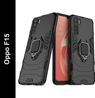 KWINE CASE Back Cover for Oppo F15(Black, Rugged Armor, Pack of: 1)