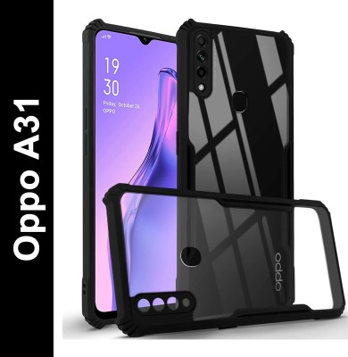 BOZTI Back Cover for Oppo A31(Transparent, Black, Camera Bump Protector, Pack of: 1)