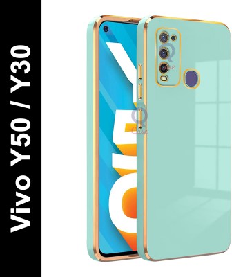 Qcase Back Cover for Vivo Y50, Vivo Y30(Green, Grip Case, Silicon, Pack of: 1)