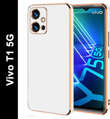 Micvir Back Cover for Vivo T1 5G(White, Silicon, Pack of: 1)