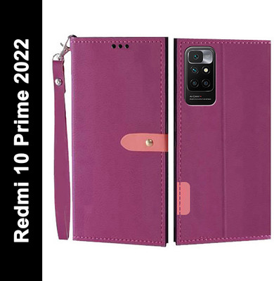 Wynhard Flip Cover for Redmi 10 Prime, Redmi 10 Prime 2022(Pink, Grip Case, Pack of: 1)