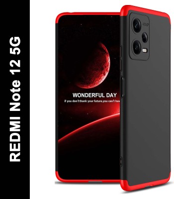 FlareHUB Back Cover for Redmi Note 12 5G(Red, Black, Hard Case, Pack of: 1)